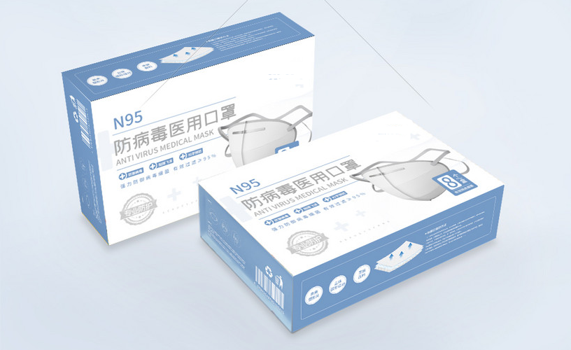 醫用外科口罩包裝設計最好找口罩包裝設計公司增加企業信任感