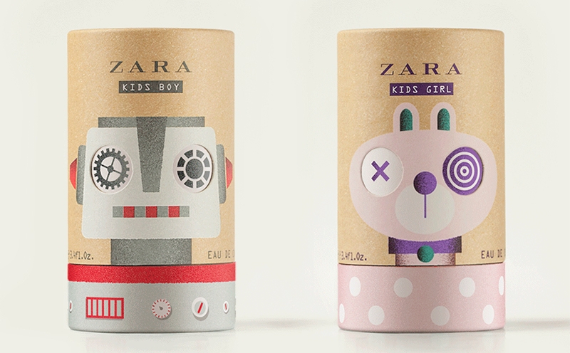 兒童香水包裝設計,設計兩個有趣和有吸引力的化妝品包裝