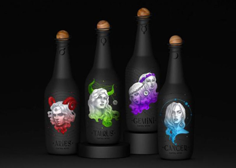 十二星座化身冷艷美女，與你共飲葡萄酒