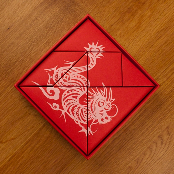 春節(jié)禮品盒包裝設(shè)計(jì)，新年七巧板的妙用