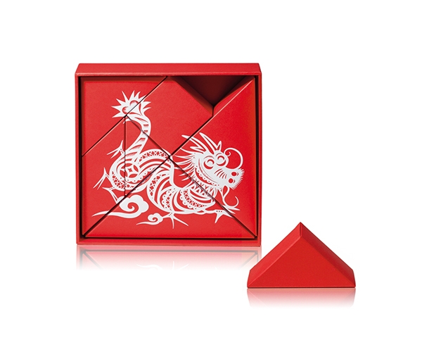 春節(jié)禮品盒包裝設(shè)計(jì)，新年七巧板的妙用