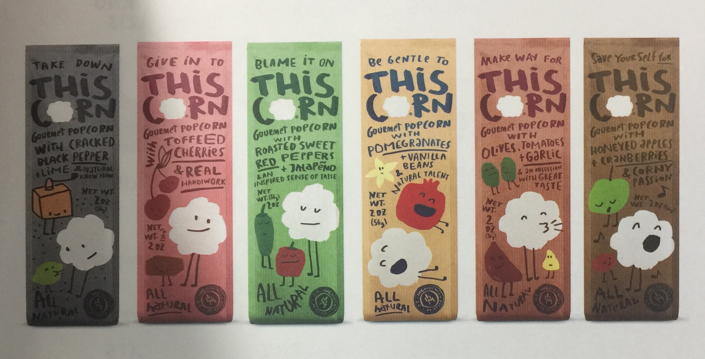 帶給消費者歡笑的休閑食品爆米花包裝設計