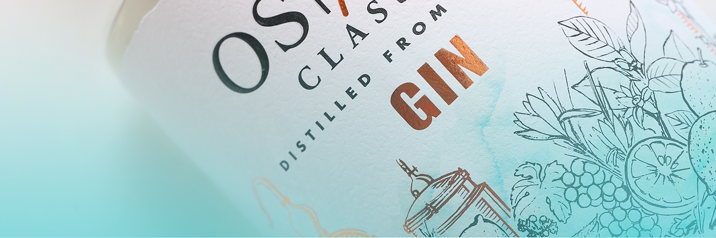 水彩素描式的杜松子酒包裝設計