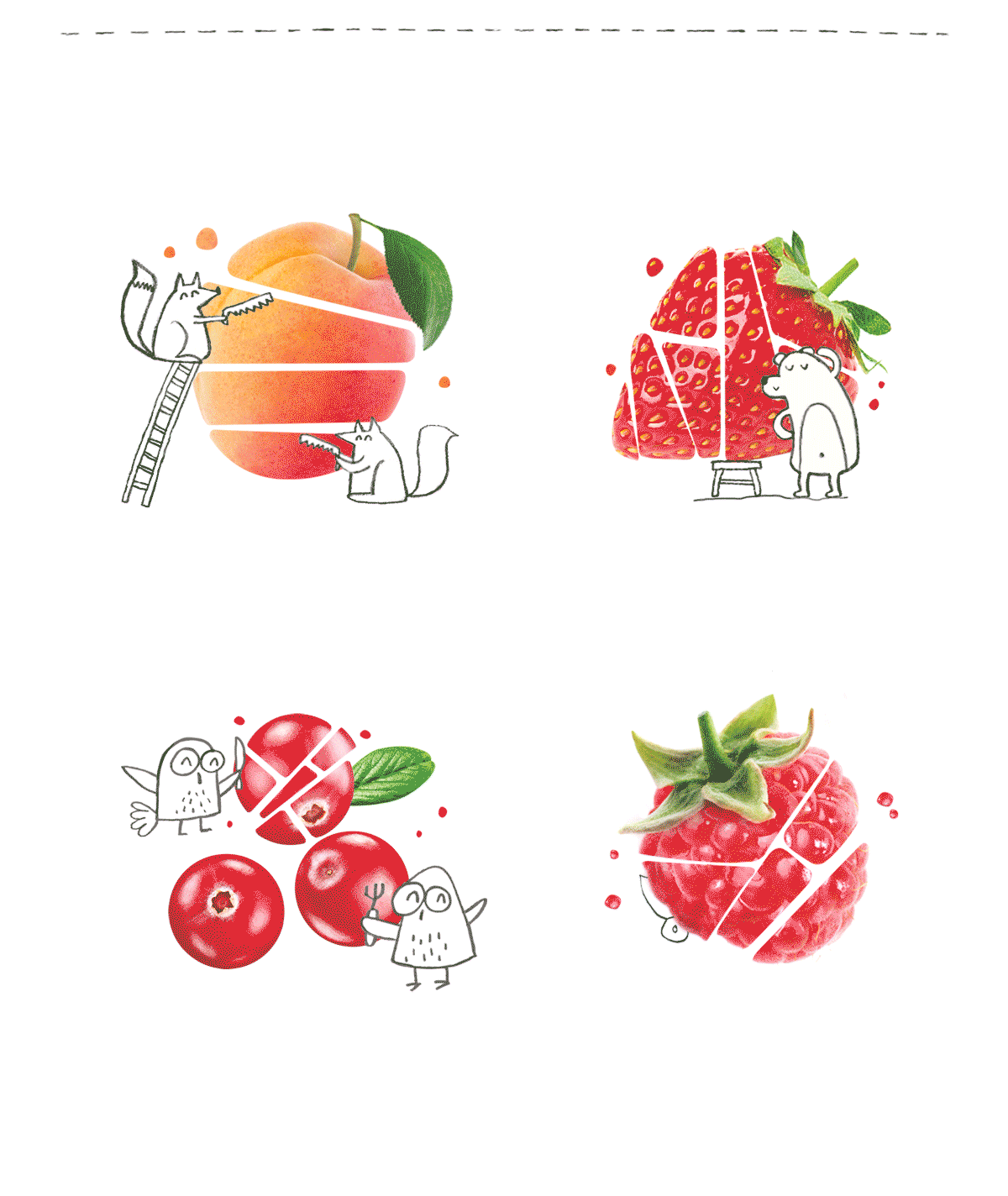 活潑的果醬，漿果包裝設計