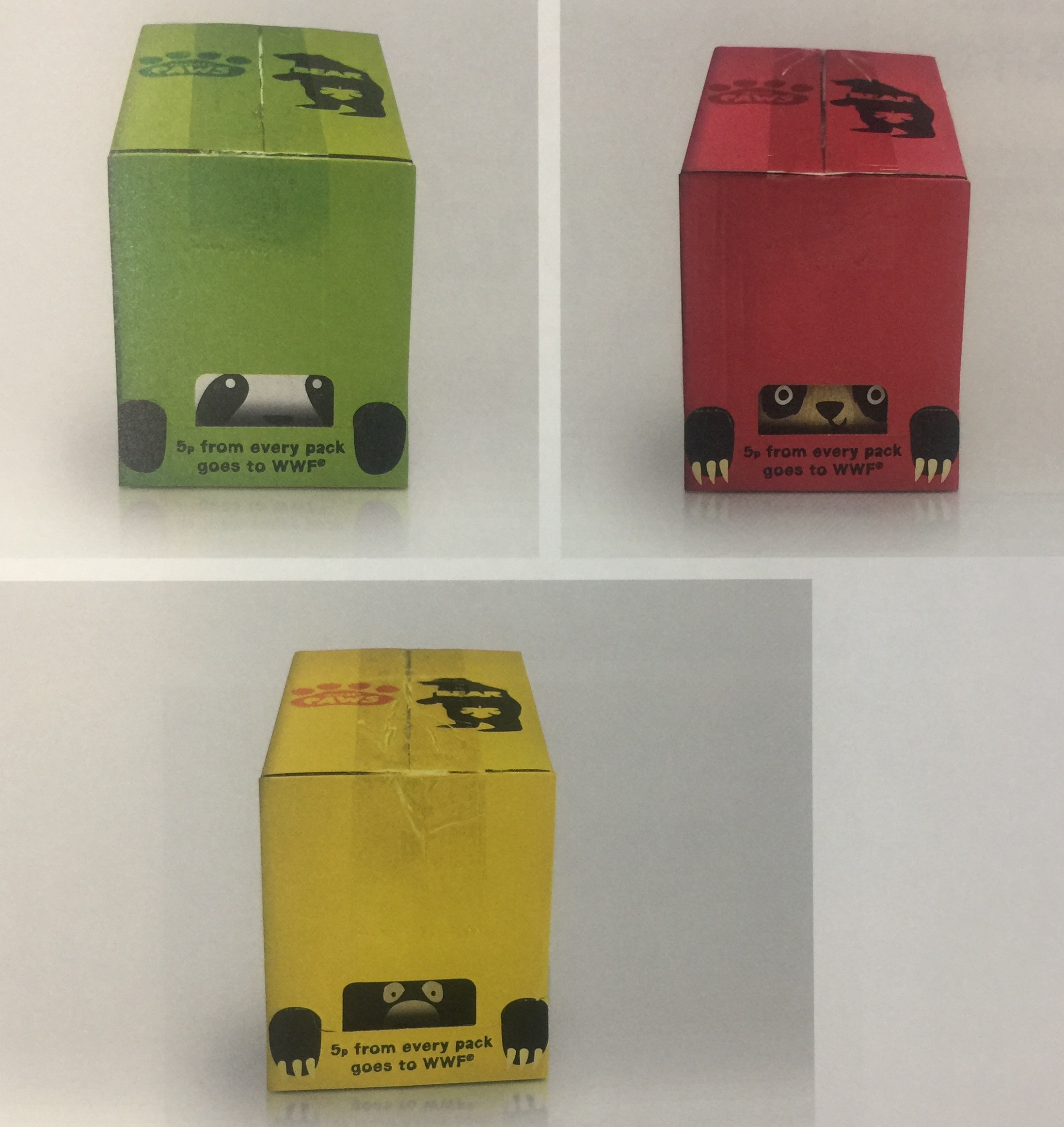 限量版的眼鏡熊、北極熊、懶熊和熊貓水果干包裝設(shè)計